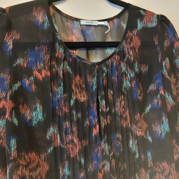 Kimchi Blue Tunic Top 3/4 sleeve scoop neck (semi-sheer) XS - Picture 1 of 9
